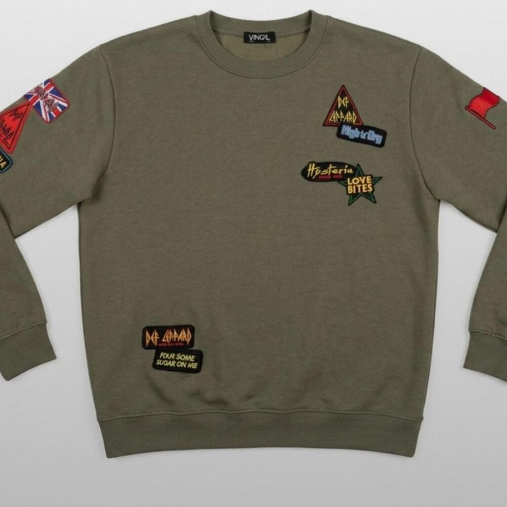Vinyl Icons - Men's Def Leppard Patch Crewneck Sweatshirt - Size Small